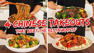 4 HOMEMADE Chinese Takeout Dishes That Beat the Restaurants [upl. by Ahsinnek]