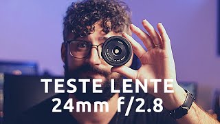 TESTE REVIEW LENTE 24mm 28 VALE A PENA [upl. by Cirdek]