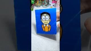 First time glass painting🧡😊💙 creativeart shortsvideo satisfyingvideo [upl. by Hyo]