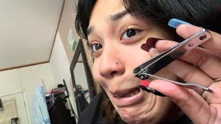 How to take out a nose stud 😳With nail clippers [upl. by Whiteley]