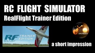 RC Flight Simulator  RealFlight Trainer Edition  short impression  Eflite HABU sts  SPEKTRUM [upl. by Map]