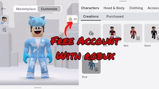 Free Roblox Account With Robux🤑Easy to Get [upl. by Marvel]