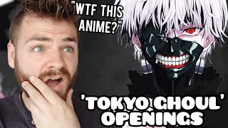 First Time Reacting to quotTOKYO GHOUL Openings 14quot  Non Anime Fan [upl. by Mossberg]