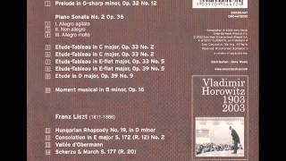 Horowitz Plays Rachmaninov amp Liszt [upl. by Helene]