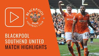 Highlights  Blackpool 2 Southend United 2 [upl. by Rexfourd]