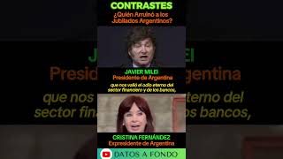 Argentina Milei y Cristina Fernandez Jubilados kirchnerismo shorts milei DatosArg javiermilei [upl. by Alamat]