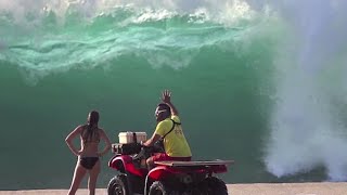 Pipeline Rescues North Shore Lifeguards [upl. by Kaspar]