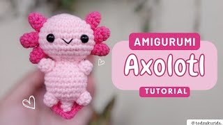 Amigurumi Axolotl Tutorial easy pattern amigurumitutorial [upl. by Lundeen]