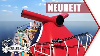 Achterbahn auf Kreuzfahrtschiff  Weltneuheit BOLT auf Carnival Cruise Mardi Gras [upl. by Nwahsram]