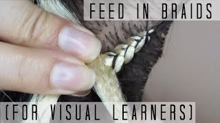 How To Do Feed In Braids  For Visual Learners [upl. by Kennie]