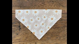 How to Sew a Dog Bandana  SlipOvertheCollar  Sewing a Reversible Dog Bandana [upl. by Nary]