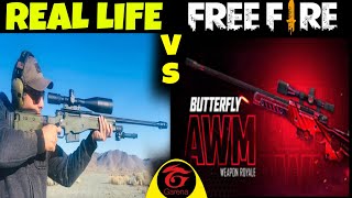 FREFIRE VS REAL LIFE GUNS 🤩😍  REAL LIFE GUNS VS FREEFIRE GUNS  freefire PaulzFF [upl. by Rapp358]