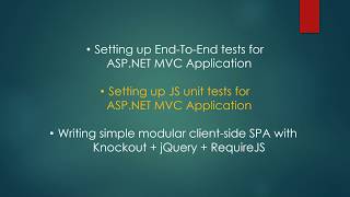 Unit Testing JavaScript in ASPNET MVC with Jasmine and Karma [upl. by Eiramnwad]