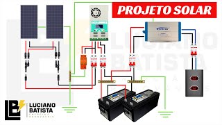 Projeto de energia solar off grid com 2 Painéis solar de 450w [upl. by Zennas]