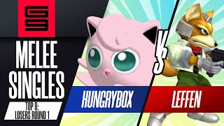 Hungrybox vs Leffen  Melee Singles Top 8 Losers Round 1  Genesis 9  Jigglypuff vs Fox [upl. by Wolfgram]