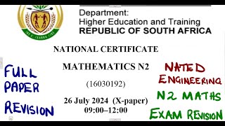 Mathematics N2 August 2024 Memo Full Paper mathszoneafricanmotives mathswithadmirelightone [upl. by Nahtanoj]