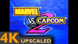 Marvel vs Capcom 2  INTRO ALL CHARACTERS  AI Upscaled 4K HD 60fps [upl. by Ellirpa]