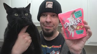 Bonkers Seafood Flavor Crunchy Cat Treats Review [upl. by Nylinej]