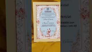 New design Nikah Certificate ✨💗ascreation creation wedding nikahnamabooklet [upl. by Violante]