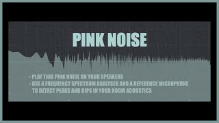 PINK NOISE TEST TONE  test your speaker setup and room acoustics I pink noise audio test [upl. by Herries]