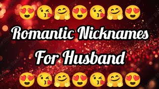 Romantic Nicknames For Husbandyoutubevideo video fypシ [upl. by Mordecai]