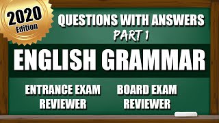 Entrance Exam Reviewer 2020  Common Questions with Answer in English Grammar  PART 1 [upl. by Heyes272]