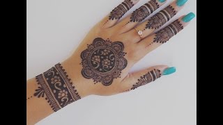 Easy Henna Design for Your Hands [upl. by Kcod]