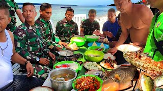 Nikmat Habis Mancing langsung masak amp makan bersama bapak² TNI sang Penjaga Kedaulatan NKRI 💪 [upl. by Yaker]