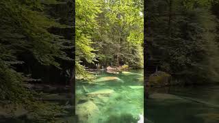 blausee switzerland interlaken lauterbrunnen Grindelwald vacation savlogs drone dji [upl. by Ahseiyk]