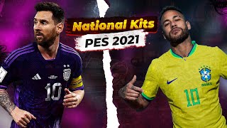 How to add the national kits on PES 2021  World cup 2022 CPK Version 🔥 [upl. by Enivid134]