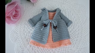 How to crochet doll dresses  doll clothes [upl. by Kerred]