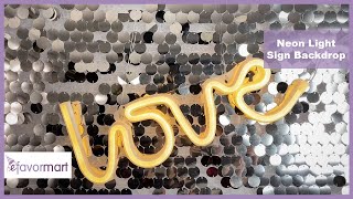 Neon Light Sign Backdrop  How To  eFavormartcom [upl. by Ained]