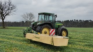 Mähen 2019  Grünroggen mähen John Deere 7710  Krone [upl. by Iel]