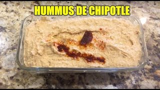 Receta para preparar hummus de chipotle Receta de hummus  Receta con chipotle [upl. by Calista]