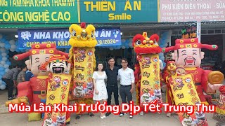 Khai Trương Múa Lân Tưng Bừng  Gia Chủ Nhận Lộc Của Lân Và Ông Địa Thần tài [upl. by Atinnor606]