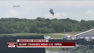 Blimp Company President reacts to crash at US Open Golf Tournament [upl. by Aileek235]