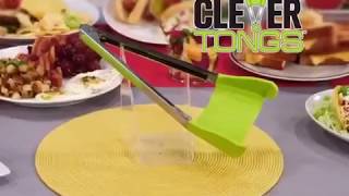 Clever Tongs 2in1 Kitchen Spatula amp Tongs [upl. by Alysa640]