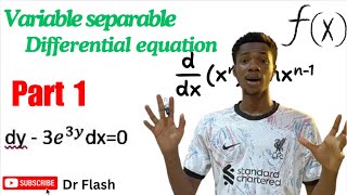 Variable separable differential equation maths calculus [upl. by Zanze]