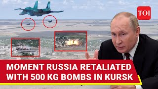 Russia AirDrops 500 KG Bombs On Ukrainian Platoon In Kursk Kyiv Begs US To Allow Use Of [upl. by Eerehc]