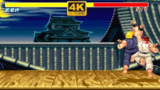 Street Fighter II Champion Edition ➤ KEN GAMEPLAY ➤ ONLY SHORYUKEN ➤ 4K HD 60 FPS [upl. by Laverna]