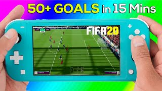 50 Goals in 15 Minutes  FIFA 20 Nintendo Switch Lite Gameplay [upl. by Arahsal260]