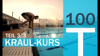 SCHWIMMKURS Teil 33 KRAULSCHWIMMEN LERNEN  PLAN 100 [upl. by Badger]