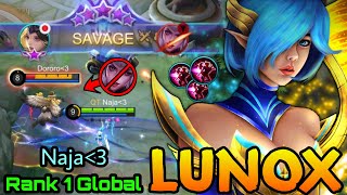 Lunox Perfect SAVAGE  Top 1 Global Lunox Naja  Mobile Legends Bang Bang [upl. by Ardnahc44]