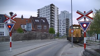 Spoorwegovergang Vejle DK  Railroad crossing  Jernbaneoverskæring [upl. by Eitnom]