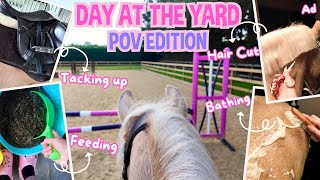 DAY AT THE YARD WITH MY PONIES POV EDITION  GO PRO [upl. by Arihaj343]