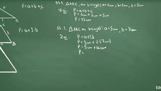 Matematikë  Klasa 7  Periudha 2  Perimetri dhe syprina e siperfaqës së trekëndëshit [upl. by Atinad]