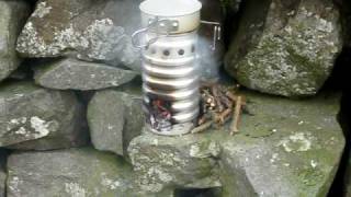 Boiling Water With A Swiss Army Volcano Stove [upl. by Rocray]