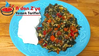 Zeytin Yağlı Ispanak Yemeği Tarifi  Adan Zye Yemek Tarifleri [upl. by Goran442]