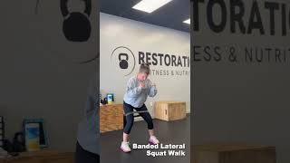 Banded Lateral Squat Walk [upl. by Ailemap]