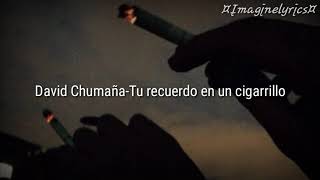 Tu recuerdo en un cigarrilloDavid chumaña letralyrics [upl. by Hagar586]